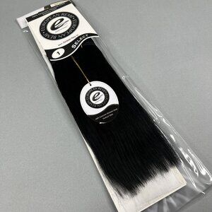 10” Straight #1 Jet Black European Remi 100% Human Hair Track Weft Extensions